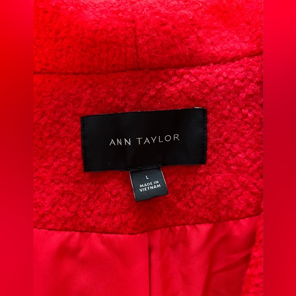 NWOT Ann Taylor red pea coat size L - Picture 8 of 8